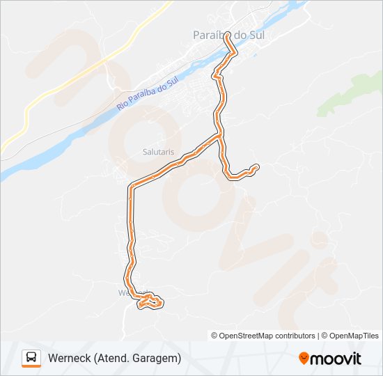 Mapa da linha 115 de ônibus