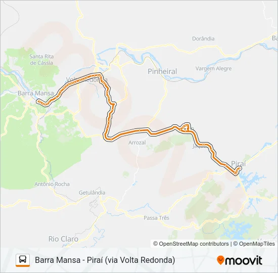 P104 Bus Line Map