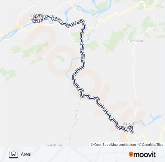 Mapa da linha P290 (MICRO) de ônibus