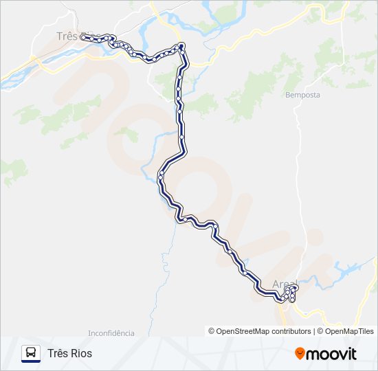 Mapa da linha P290 (MICRO) de ônibus