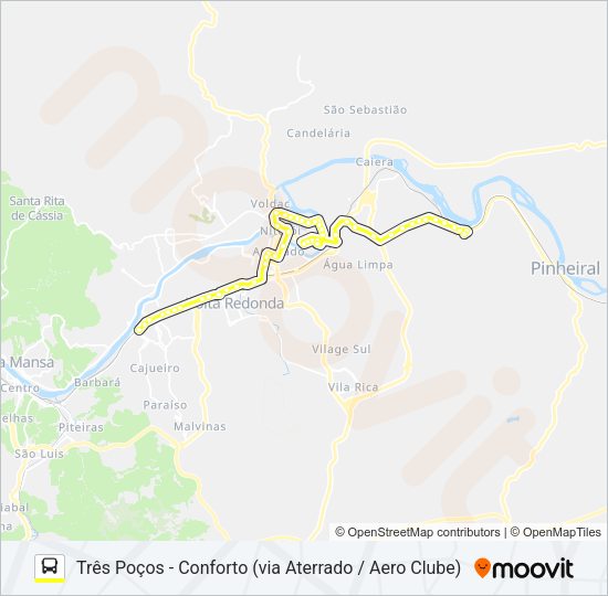 Mapa da linha 420 de ônibus