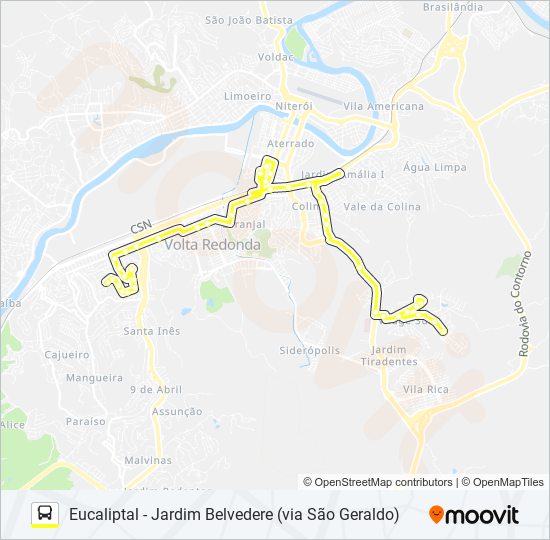 Mapa de 120 de autobús