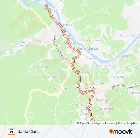 Mapa da linha BM09 de ônibus