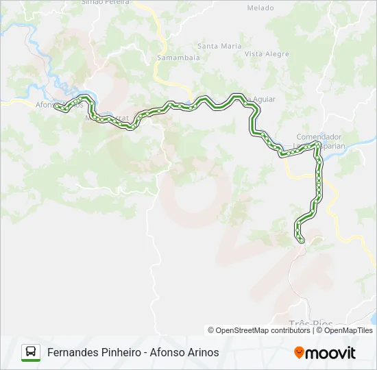 FERNANDES PINHEIRO - AFONSO ARINOS Bus Line Map