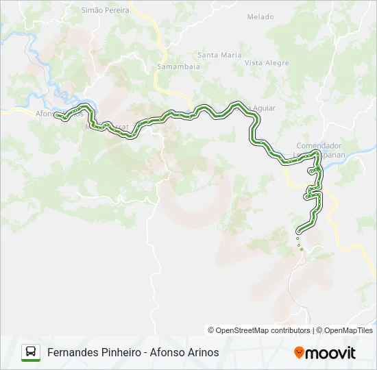 FERNANDES PINHEIRO - AFONSO ARINOS Bus Line Map