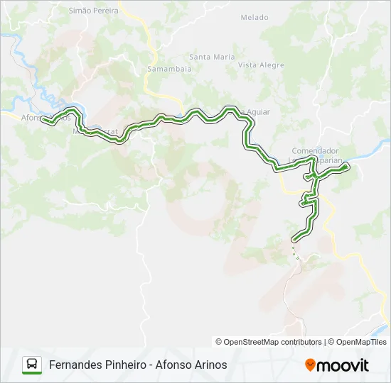 FERNANDES PINHEIRO - AFONSO ARINOS Bus Line Map