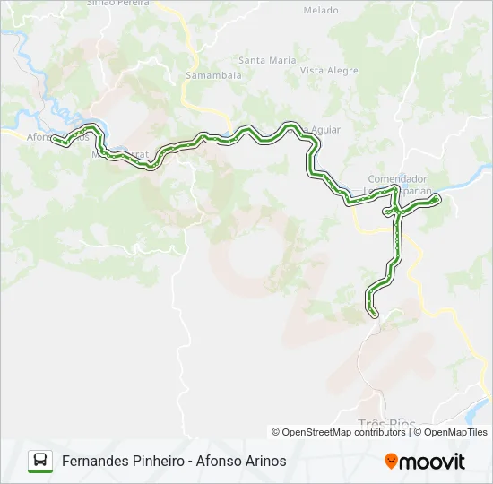 FERNANDES PINHEIRO - AFONSO ARINOS Bus Line Map