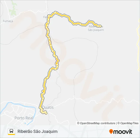 RIBEIRÃO DE SÃO JOAQUIM - QUATIS Bus Line Map