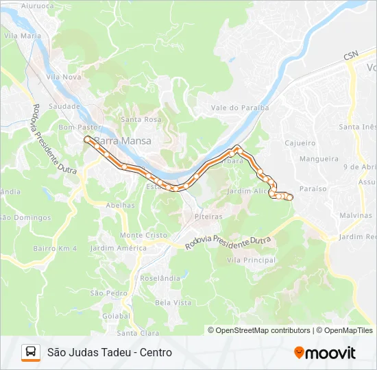 TR492-01 Bus Line Map