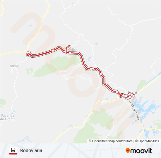 Mapa da linha L02 de 