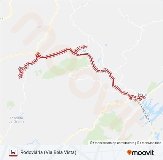 Mapa da linha L02 de 