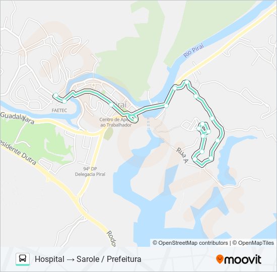 Mapa da linha L05 de 