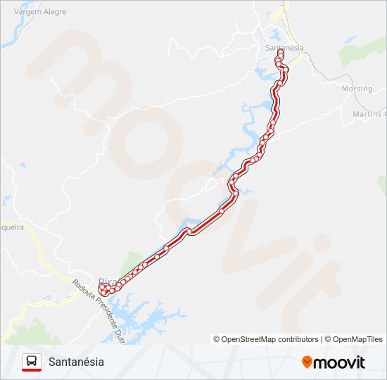 Mapa da linha L08 de 
