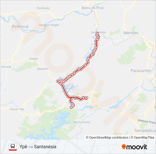 Mapa da linha L08 de 