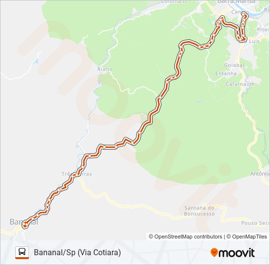 Mapa da linha 07-0033-20 (RODOVIÁRIO) de ônibus