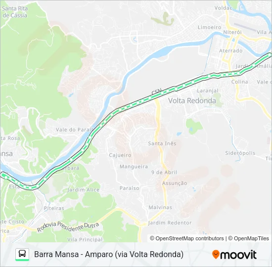 P495 Bus Line Map