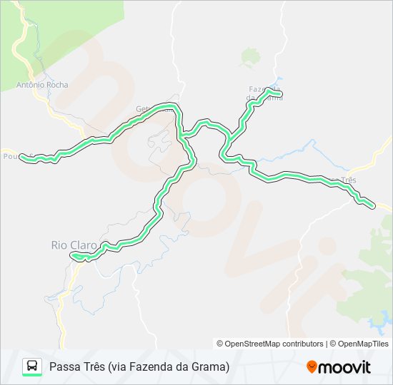 Mapa da linha 03 de ônibus