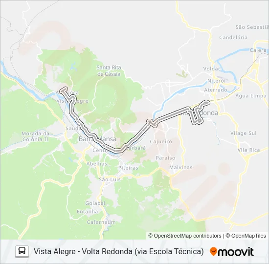 P502 Bus Line Map