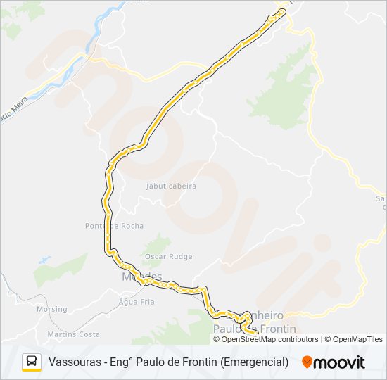 Mapa da linha MP11SP de ônibus