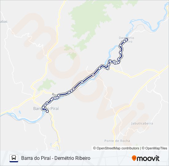 Mapa da linha P418 (MICRO) de ônibus