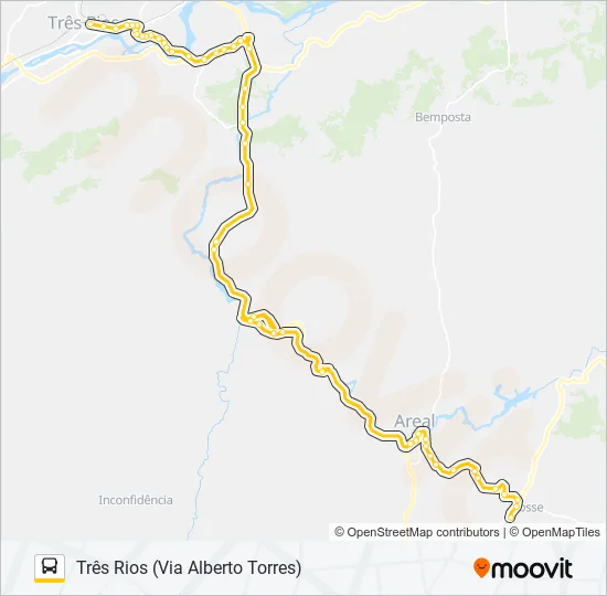 TRÊS RIOS - POSSE Bus Line Map