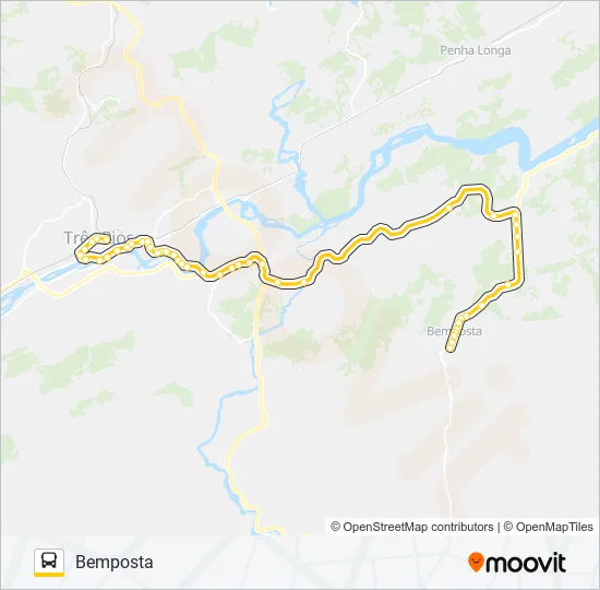 TRÊS RIOS - BEMPOSTA Bus Line Map