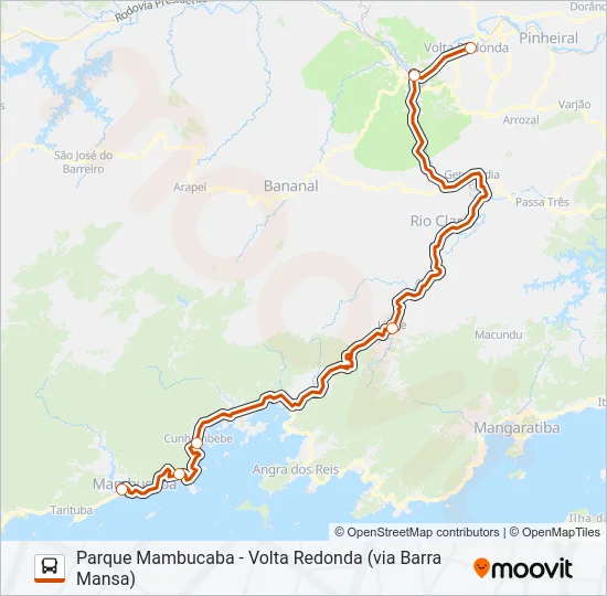 MAMBUCABA - VOLTA REDONDA Bus Line Map