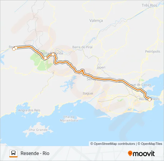 RESENDE - RIO Bus Line Map