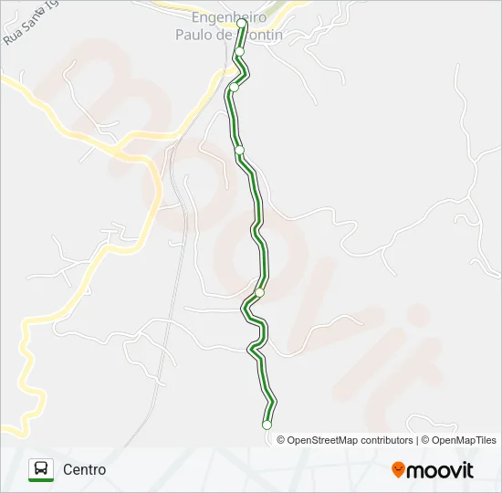 BORRACHA Bus Line Map