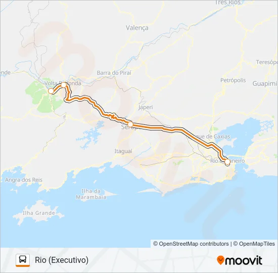 BARRA MANSA - RIO (EXECUTIVO) Bus Line Map