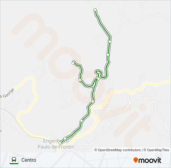 Mapa da linha GRAMA de ônibus