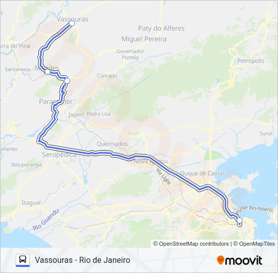 VASSOURAS - RIO DE JANEIRO Bus Line Map