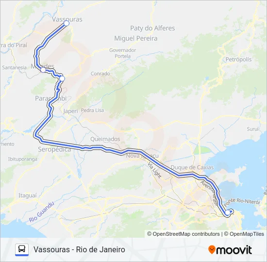 VASSOURAS - RIO DE JANEIRO Bus Line Map