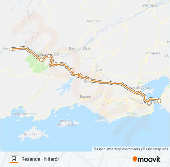RESENDE - NITERÓI Bus Line Map