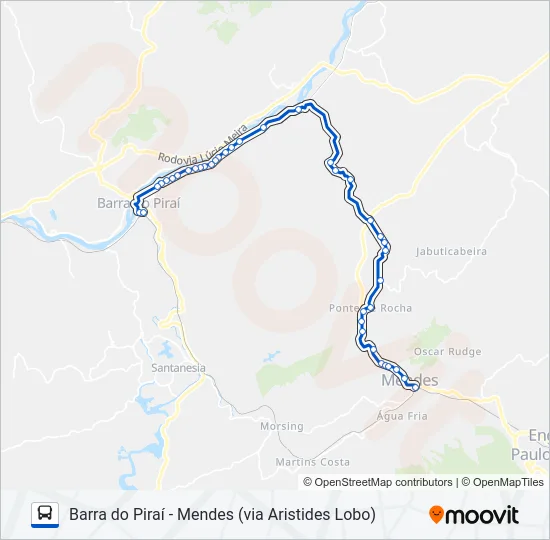 P105 Bus Line Map