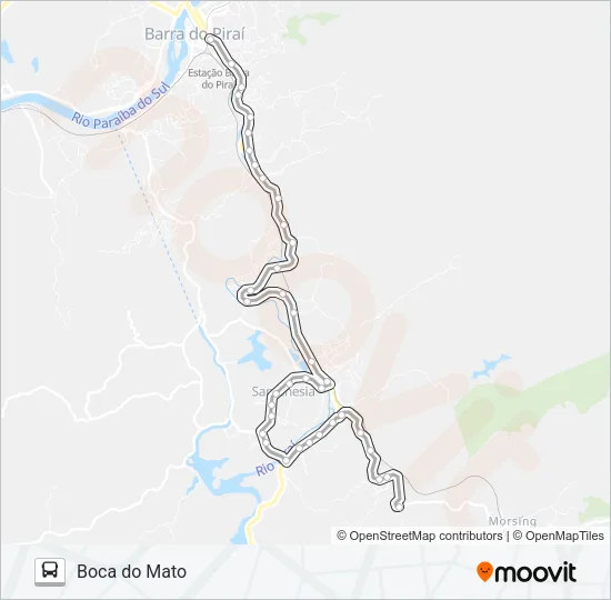 N0014 Bus Line Map