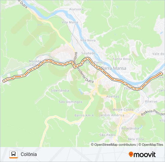 TR501-02 Bus Line Map
