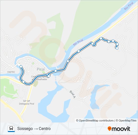 Mapa da linha L05 (MICRO) de 