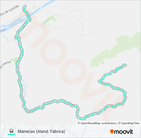 104B Bus Line Map