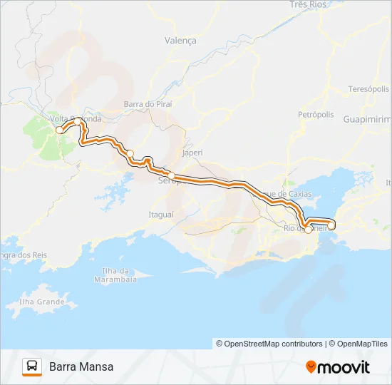 BARRA MANSA - NITERÓI Bus Line Map