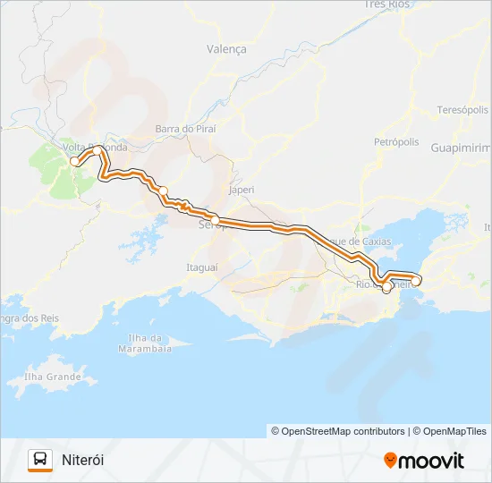 BARRA MANSA - NITERÓI Bus Line Map