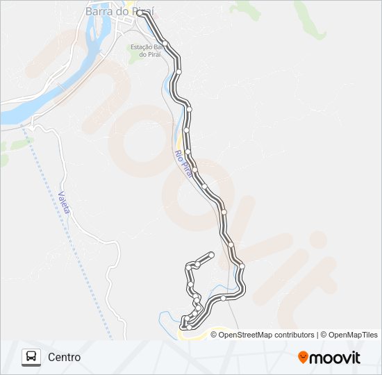 Mapa da linha ROSEIRA de ônibus