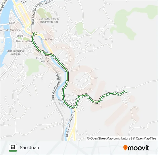 SÃO JOÃO Bus Line Map