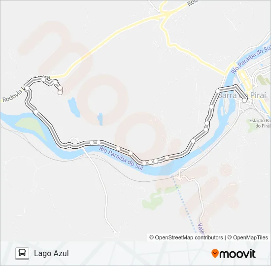 LAGO AZUL Bus Line Map