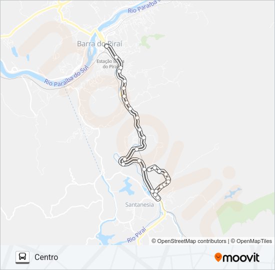 Mapa da linha PARQUE SANTANA de ônibus