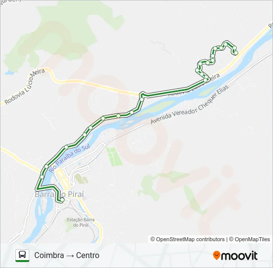 MINUANO / COIMBRA Bus Line Map