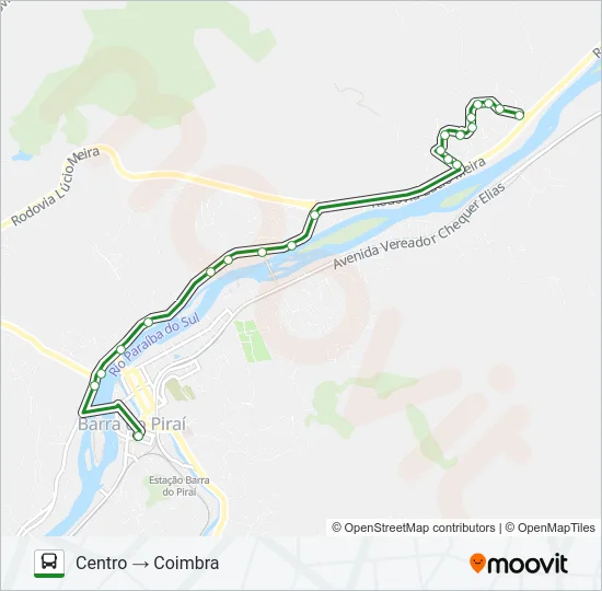 MINUANO / COIMBRA Bus Line Map
