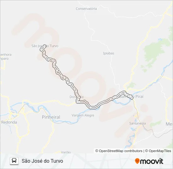 SÃO JOSÉ DO TURVO Bus Line Map