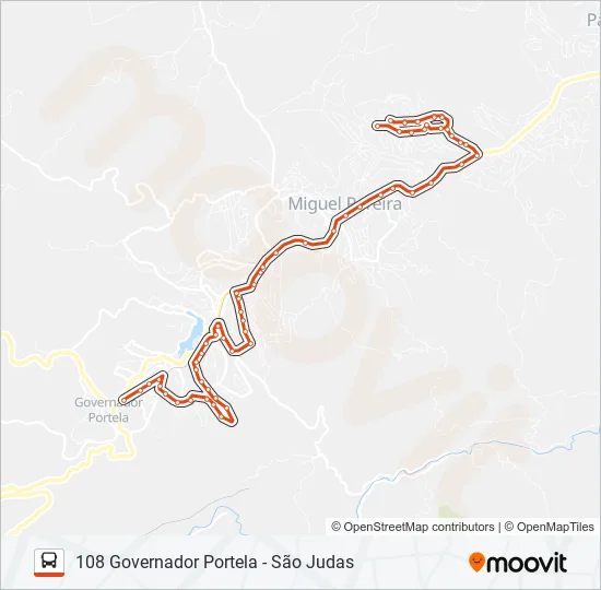 108 Bus Line Map
