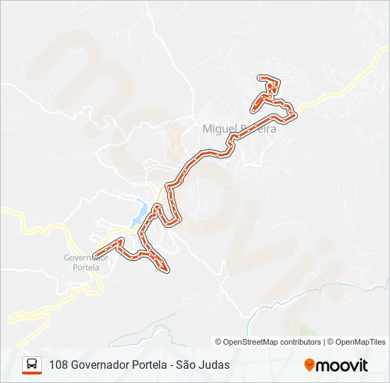 108 Bus Line Map